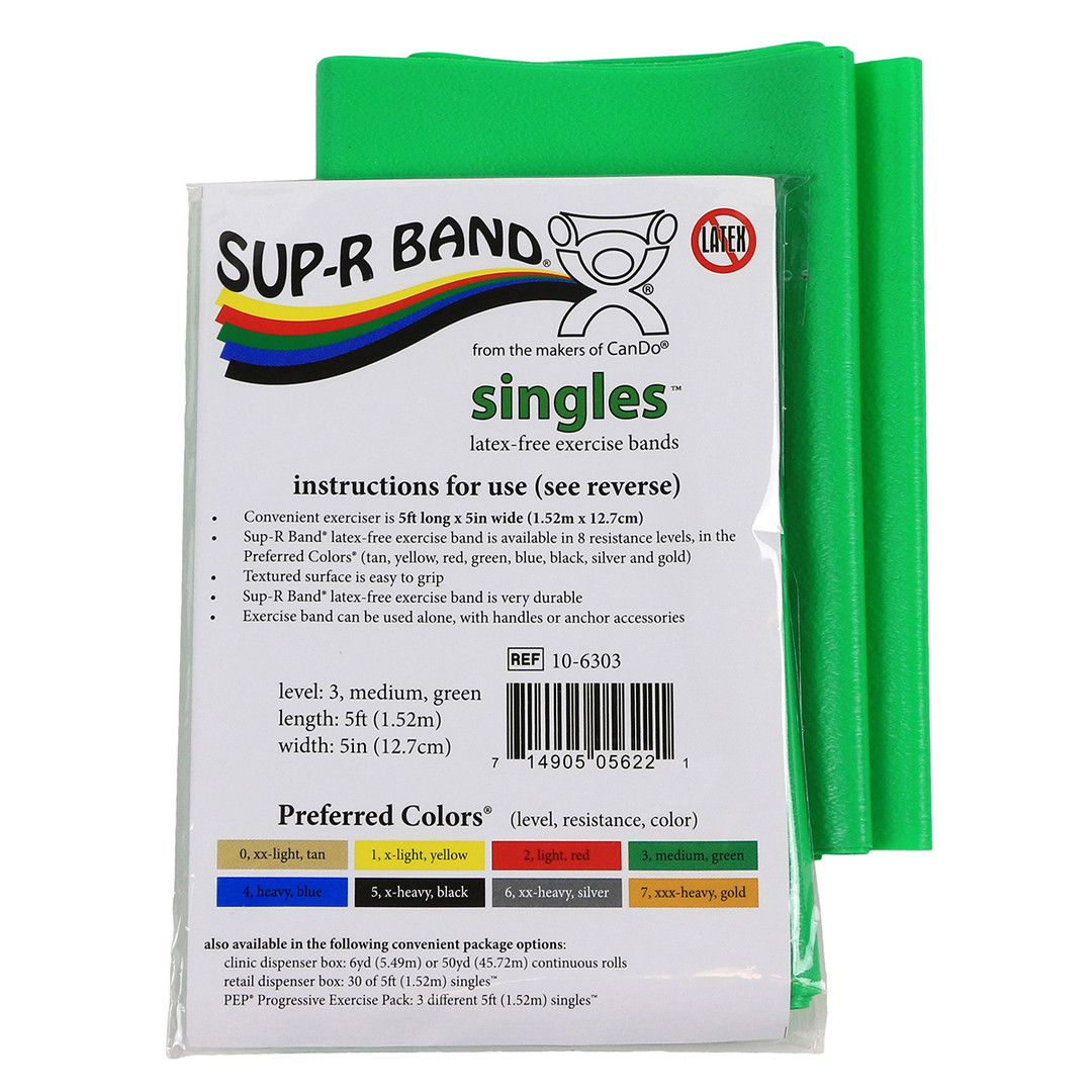 美國Sup-R Band盒裝無乳膠彈性阻力訓練帶