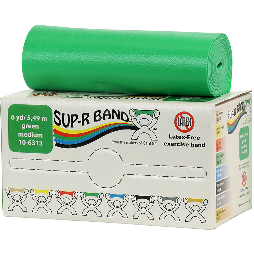 美國Sup-R Band盒裝無乳膠彈性阻力訓練帶